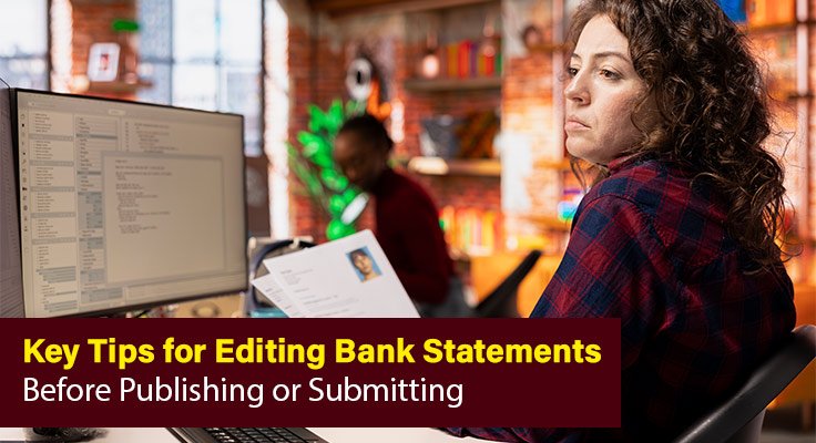Editing Bank Statements