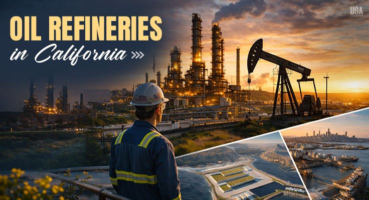 Oil refineries in California energy island fuel crisis supply shortage