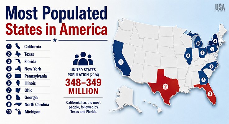 Most Populated States in America